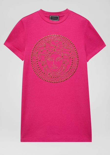 Versace Studded Medusa T-shirt Klänning Tjej - 327681FTP